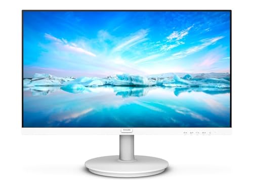 PHILIPS 241V8AW - 24" FHD Monitor with inbuilt Speakers (1920x1080, 75 Hz, VGA, HDMI) White