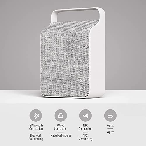 Vifa Oslo Bluetooth Speaker, Portable Wireless Speakers, Compact Rechargeable, Hi-Fi Audio, Deep Bass Speaker for Camping Travel, Outdoor Party(Pebble Grey)