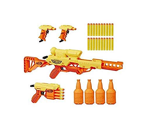 Nerf Alpha Strike Battalion Set - Includes 4 Blasters, 4 Half-Targets, and 25 Official Nerf Elite Darts - For Kids, Teens, Adults