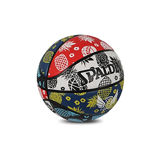 Spalding Flight Tropical Rubber Basketball (Size-7), Multicolor