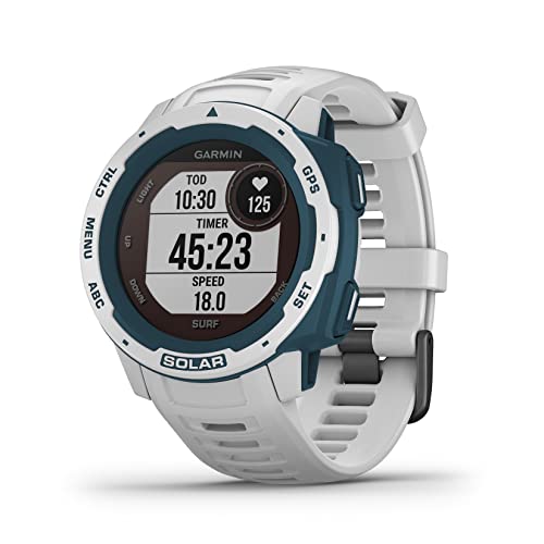 Garmin Instinct SOLAR SURF, Rugged Surf Smartwatch with Tide Data, Dedicated Surfing Activity Features and Solar Charging, Cloudbreak