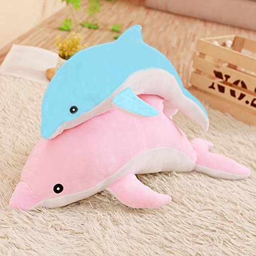 Kekeso Dolphin Plush Toys Lovely Stuffed Soft Animal Hugging Pillow Dolphin Dolls for Children Girls Sleeping Cushion Gift (70cm/27.55inch, Pink)