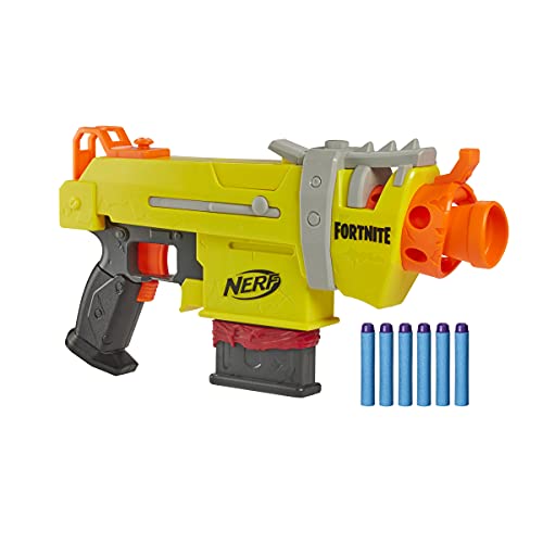 Nerf Fortnite SMG-L Motorized Blaster - Includes 3 Targets - with 6-Dart Clip Magazine and 6 Nerf Elite Darts