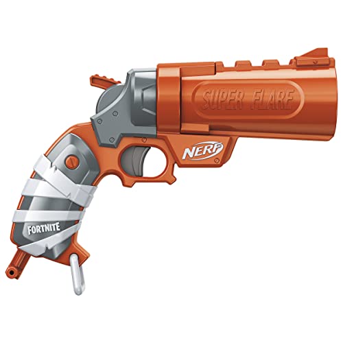 Nerf Fortnite Flare Dart Blaster, Break-Open Dart Loading, 3 Nerf AccuStrike Mega Darts, Pull-Down Priming Handle