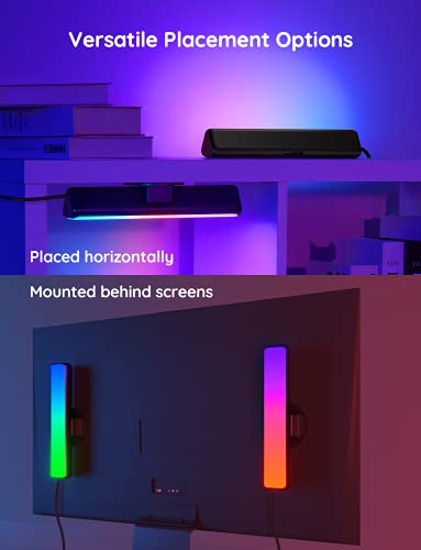 Govee LED Light Bars, Smart WiFi RGBIC TV Backlight, Gaming Lights with Scene and Music Modes, Play Light Bar for PC, TV, Room Decoration, Work with Alexa & Google Assistant