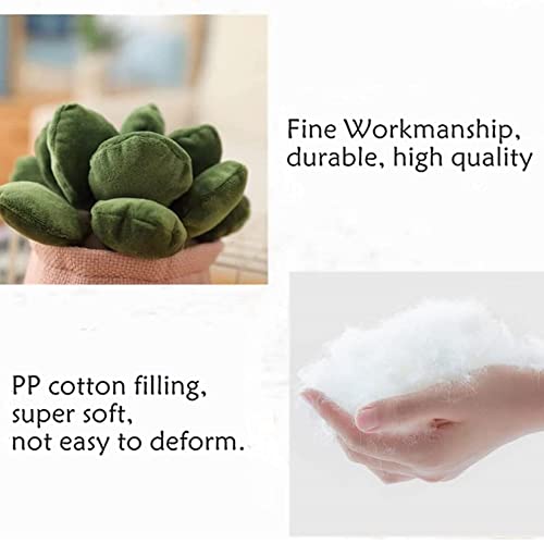 OUKEYI 9.8 inch Succulents Plush Toy, Flower Pot Stuffed Plushie Pillow Decoration, Cute Soft Plants Throw Pillow for Christmas Birthday Gifts (Blue)