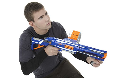 Nerf Rampage N-Strike Elite Toy Blaster with 25 Dart Drum Slam Fire & 25 Official Elite Foam Darts for Kids, Teens, & Adults (Amazon Exclusive)