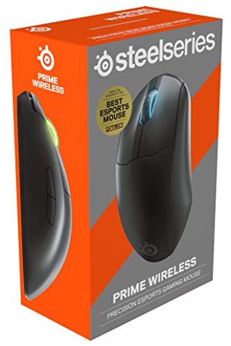 SteelSeries Prime Wireless - Esports Performance Wireless Gaming Mouse – 100 Hour Battery – 18,000 CPI TrueMove Air Optical Sensor – Magnetic Optical Switches