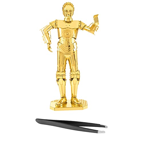 Metal Earth Star Wars C-3PO 3D Metal Model Kit Bundle with Tweezers Fascinations