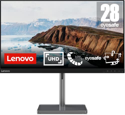 Lenovo L28u-35 28 Inch PC Monitor | 4K Ultra HD, 2160p, 60Hz, 6ms, WLED, HDMI, DP