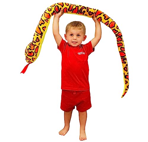 Toyland® 170cm (5.5ft) Giant Two-Toned Plush Snake - 5 Assorted Designs - Children's Soft Toys