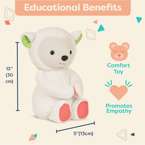 B. 62243455665 Battat Plush Sheep – Stuffed Animal – Soft & White Lamb Washable Toys for Baby, Toddler, Kids – Happyhues – Mimi Meringue – 0 Months +