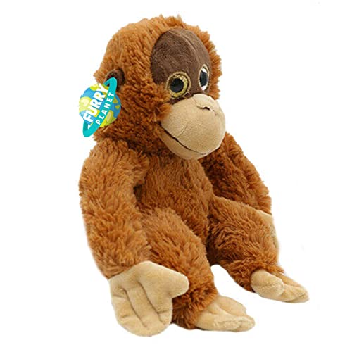 FURRY PLANET TOYS Soft Toy Plush Animal Kingdom 21cm Cute Cuddly Zoo Jungle Woodland Farm (Monkey Orangutan)