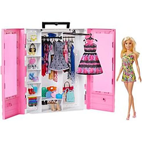 Barbie Fashionistas Ultimate Closet Portable Fashion Toy with Doll, Clothing, Accessories and Hangars, Gift for 3 to 8 Year Olds, GBK12