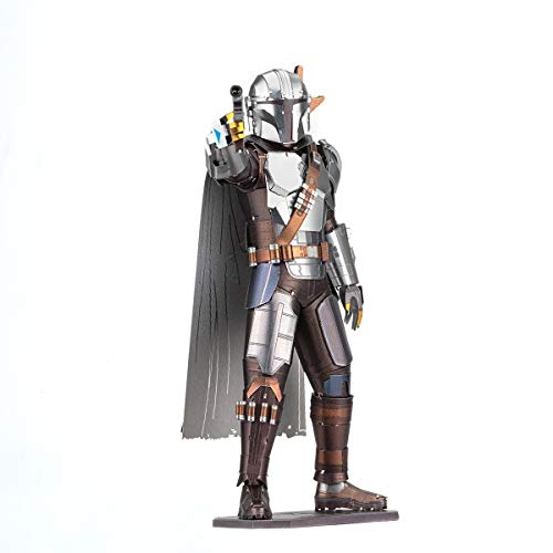 Metal Earth Fascinations ICX146 ICONX 502951 - Star Wars The Mandalorian - The Mandalorian™, Laser-Cut 3D Construction kit, 2 Metal platinums, from 14 Years