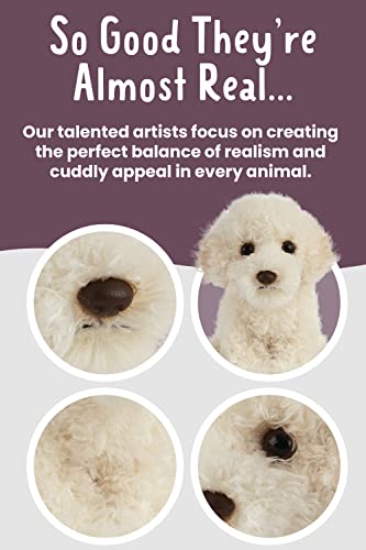Living Nature Labradoodle Puppy, Realistic Soft Cuddly Dog Toy, Naturli Eco-Friendly Plush, 16cm