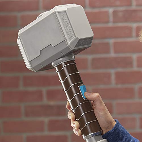 NERF Power Moves Marvel Avengers Thor Hammer Strike Hammer NERF Dart-Launching Toy for Kids Roleplay, Toys for Children Aged 5 and Up