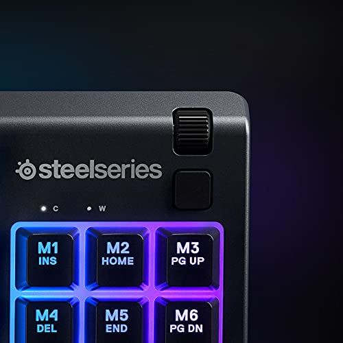 SteelSeries Apex 3 TKL - RGB Gaming Keyboard - Tenkeyless Compact Esports Form Factor - 8-Zone RGB Illumination - IP32 Water & Dust Resistant - English QWERTY Layout