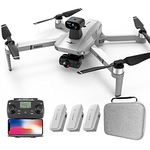 Teeggi KF102 MAX GPS Drones with Camera for Adults 4K HD, 360° Laser Obstacle Avoidance, 2-Axis Gimbal, Follow Me, FPV Professional Drone Quadcopter, 3 Batteries