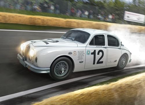 Scalextric Hornby Hobbies LTD C4419 Jaguar Mk1-Buy1-Goodwood 2021 Slot Classic Touring Cars, White, 1:32 Scale