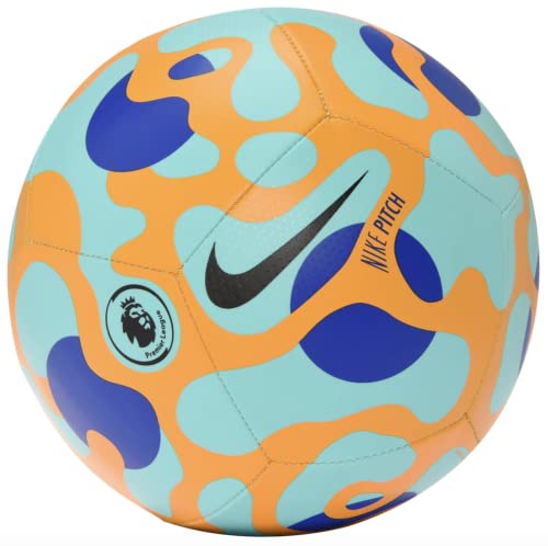 Nike Pitch Premier League Size 5 Football Ball (Light Blue/Orange/Royal)