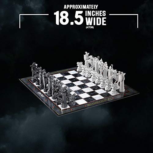 The Noble Collection Harry Potter Wizard Chess Set - Includes Chess Piece Storage Bags - Officially Licensed Harry Potter Film Set Movie - Gifts for Harry Potter Fans