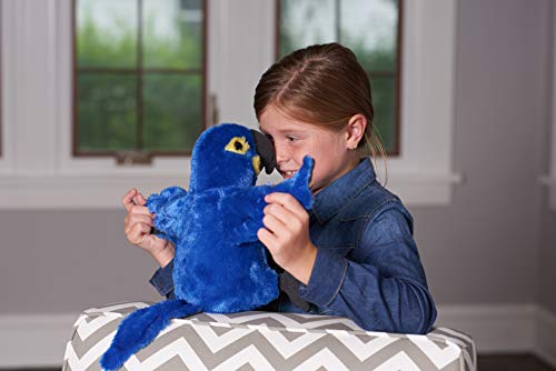 Wild Republic Hyacinth Macaw Plush Soft Toy, Cuddlekins Cuddly Toys, Gifts for Kids 30 cm