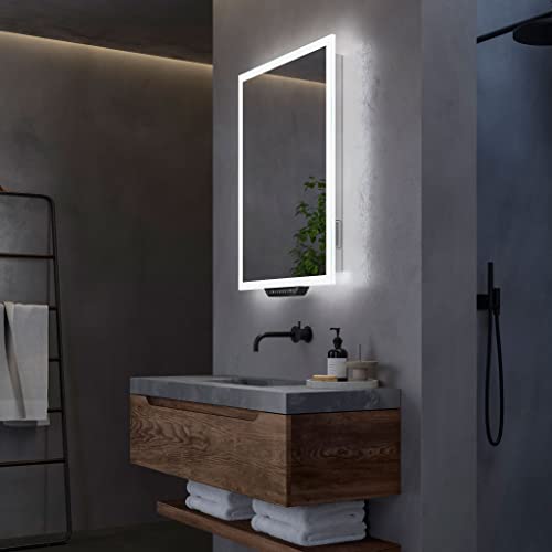 Luka Smart Mirror with Alexa Built-in | 600 x 800 | Bathroom Safe | IP44 Rated | TrueHue | Anti-fog | Night Light