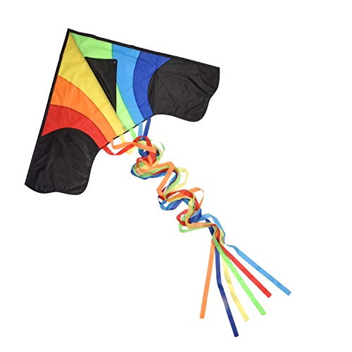 Original Rainbow Kite For Children And Adults - Very Easy To Fly Kite - Family Fun For All - Great Outdoor Toy For Beginners - Built To Last - Makes a Great Gift or Stocking Filler