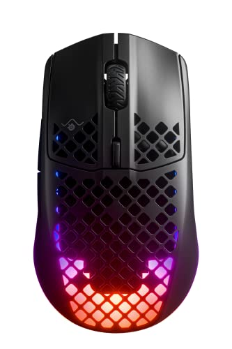 SteelSeries Aerox 3 Wireless - Super Light Wireless Gaming Mouse - 18,000 CPI TrueMove Air Optical Sensor - 200 Hour Battery Life - Black