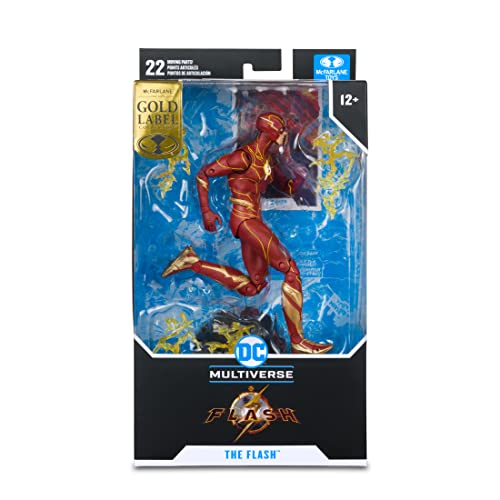 McFarlane Toys, DC Multiverse The Flash Movie Gold Label 7 Inch Action Figure Ages 12+ Multicolour