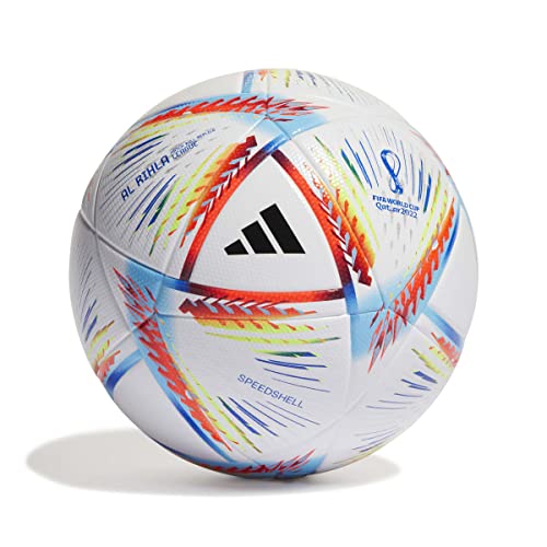 adidas Unisex Al Rihla League Football, White/Panton, 5