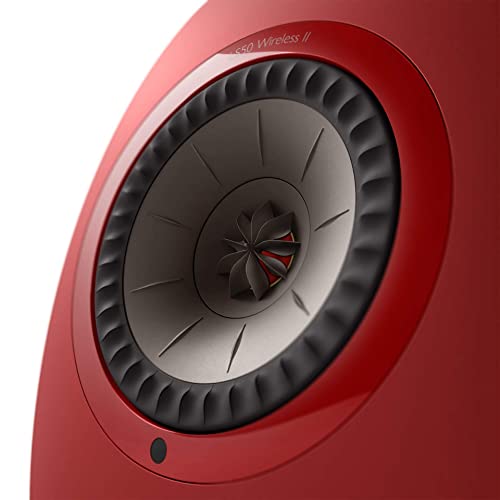 KEF LS50 Wireless II - Active wireless stereo speaker system (Crimson Red) | HDMI | Airplay 2 | Bluetooth | Spotify | Tidal