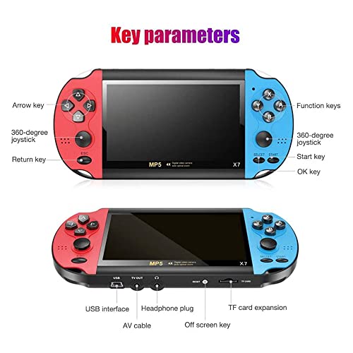 Handheld Game Console, Retro Games Console Built-in 10000+ Classic Games, 4.1-inch TFT LCD Screen, 10 Emulators, Handheld Emulator Console Support TV Output Video Music eBook