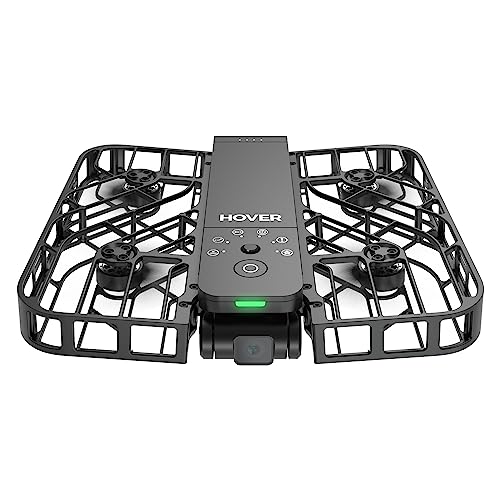 HOVERAir X1 Self-Flying Camera, Pocket-Sized Drone HDR Video Capture, Palm Takeoff, Intelligent Flight Paths, Follow-Me Mode, Foldable Camera Drone with Hands-Free Control Black (Standard)