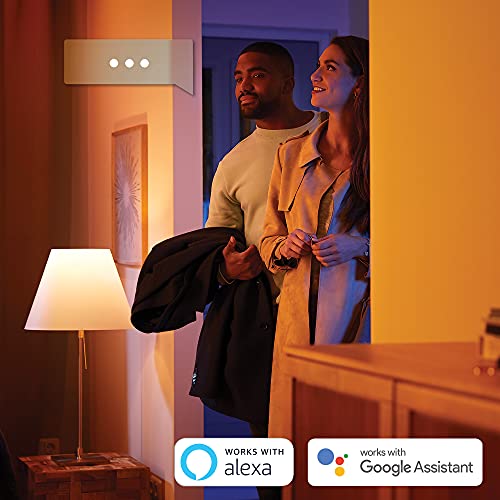 Philips Hue Argenta White & Colour Ambiance Smart 3x Ceiling Spotlight Bar LED (GU10) with Bluetooth, White, Works with Alexa, Google Assistant and Apple HomeKit