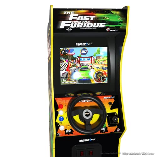 Arcade1Up FAF-A-300211 THE FAST & THE FURIOUS DELUXE ARCADE GAME, multicolour