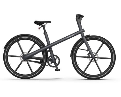 Honbike U4 E-Bike (DE) 27.5 Inch Electric Bike with 250W Rear Hub Motor & Carbon Belt Drive (Max. 25km/h, up to 100km Range, Disc Brakes, 4 Riding Modes, IPX6, LCD Display, App) Black