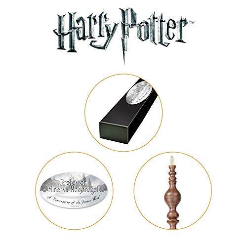 The Noble Collection - Professor Minerva McGonagall Character Wand - 16in (40cm) Wizarding World Wand With Name Tag - Harry Potter Film Set Movie Props Wands