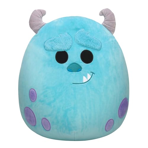 Squishmallows SQK0319 Disney and Pixar 14-Inch Add Sulley to Your Squad, Ultrasoft Stuffed Animal Large, Official Kelly Toy Plush, Blue