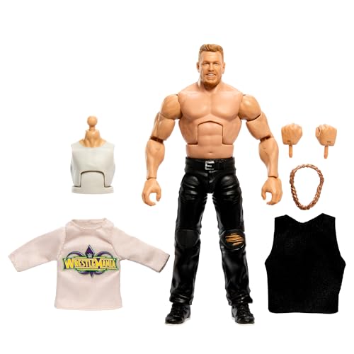 WWE Elite Action Figure WrestleMania with Accessory and Nicholas Build-A-Figure Parts, Posable Collectible for WWE Fans, HVJ10