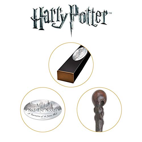 The Noble Collection - Alastor Mad-Eye Moody Character Wand - 15in (38cm) Wizarding World Wand With Name Tag - Harry Potter Film Set Movie Props Wands