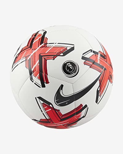 NIKE DN3605-101 Premier League Pitch Recreational soccer ball Unisex WHITE/BRIGHT CRIMSON/BLACK Size 5