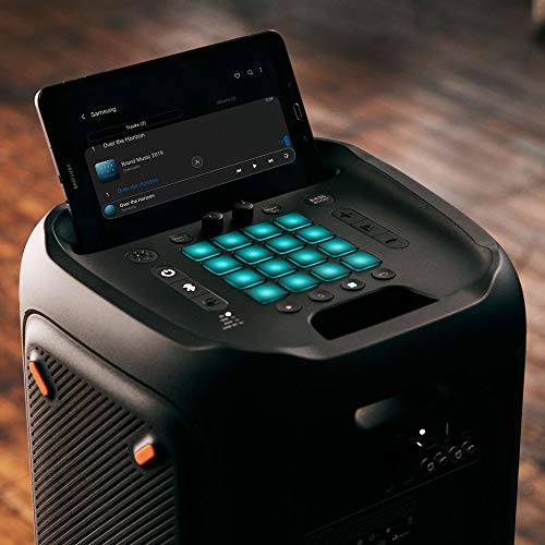 JBL PartyBox 1000 - High power bluetooth speaker with light effects, USB playback and mic/guitar inputs, in black with a full multicolour panel