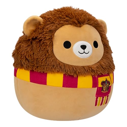 Squishmallows SQWB00017 Harry Potter 10-Inch Gryffindor Lion Medium-Sized Ultrasoft Official Jazwares Plush, Brown