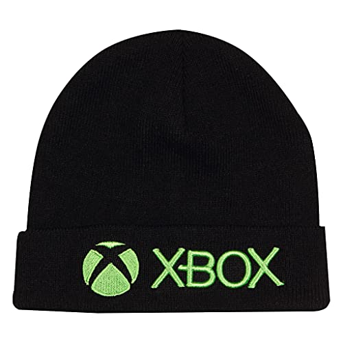 Xbox Text Logo Beanie, Kids, One Size, Black, Official Merchandise