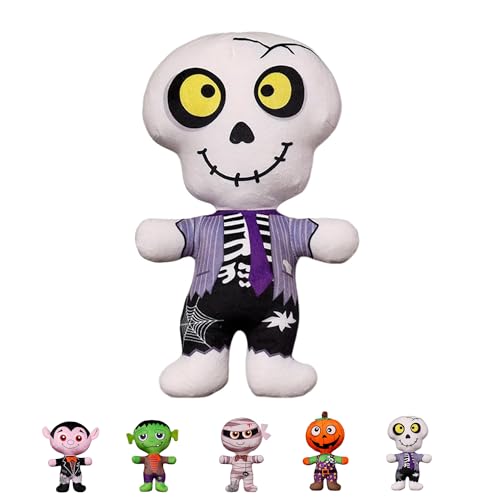 Aisszhao Halloween Stuffed Doll,30cm Skeleton Man Monster Plush Pillow Doll Halloween Dolls Plush Doll,Scary Role Plushie Super Soft Cartoon Character Pillow, Stuffed Toys for Kids Birthday