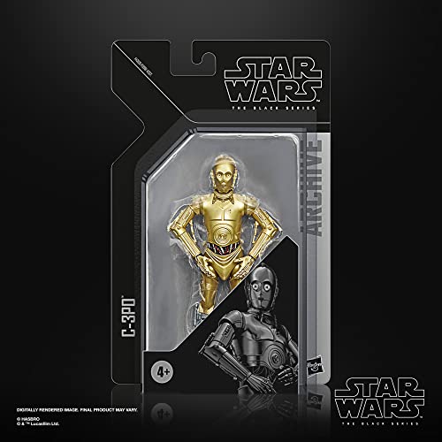 Star Wars Hasbro The Black Series Archive C-3PO Toy 6-Inch-Scale A New Hope Action Figure, Toys Kids Ages 4 and Up Multicolor, One Size, F4369