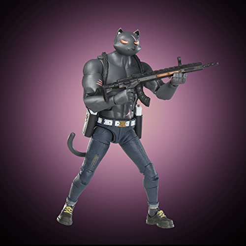 Hasbro F49625X0 Fortnite Victory Royale Series Meowscles (Shadow) Deluxe Pack Action Figure 15Cm, Multi-Coloured, único