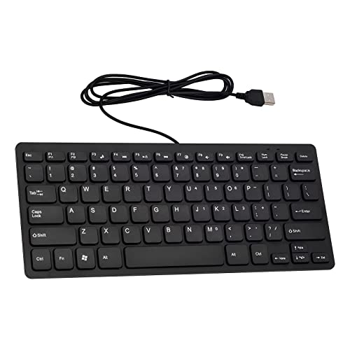 OHHXGK USB Wired Mini Keyboard, Slim Ergonomic Keyboard Small Compact Simple Wired Business Keyboard for Laptop and Desktop Computer, Plug and Play Small USB Keyboard